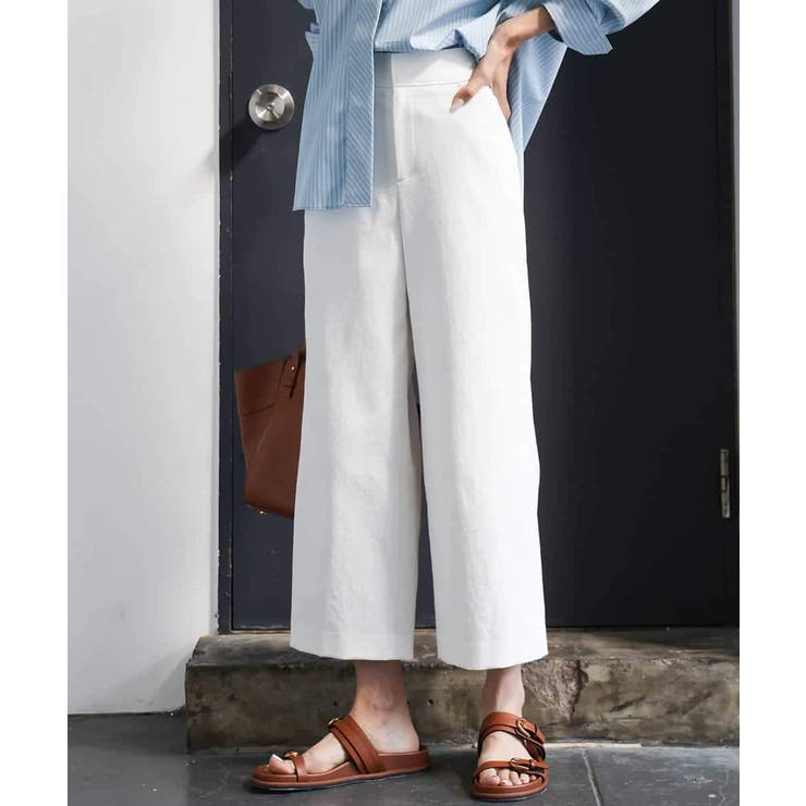 ホワイト | [定番人気]ドライストレッチワイドパンツ | MICHEL KLEIN