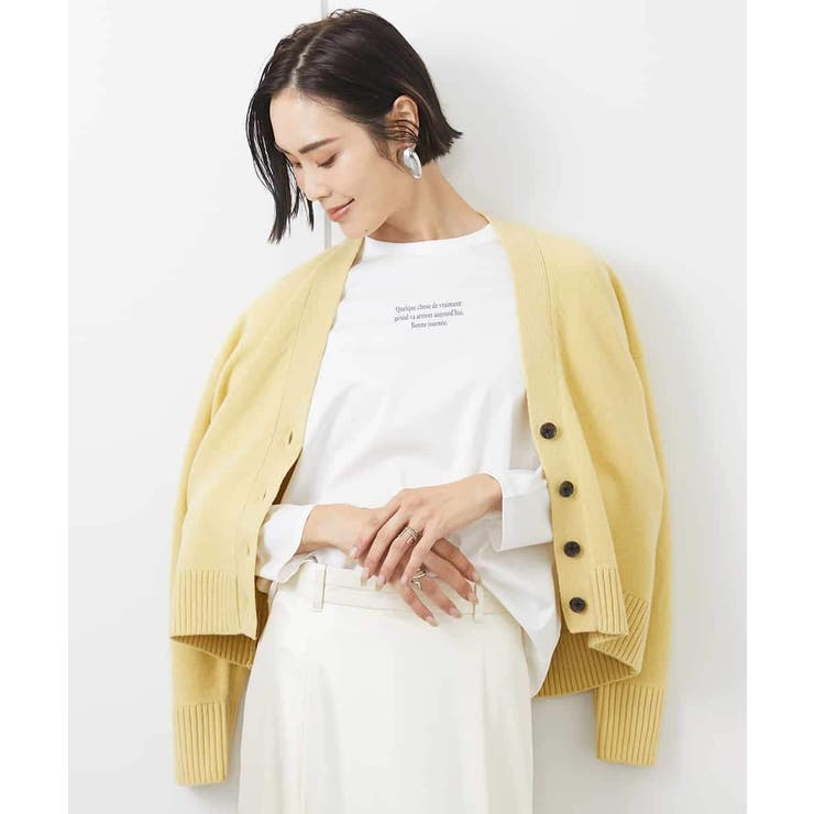 ラムウールVネックカーディガン | MICHEL KLEIN | 詳細画像2 