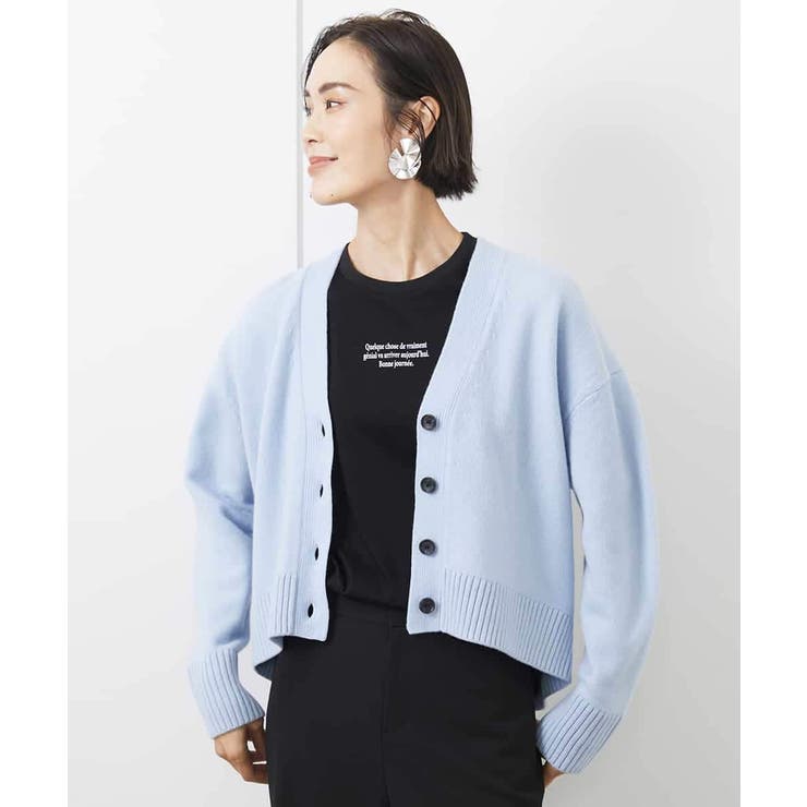 ラムウールVネックカーディガン | MICHEL KLEIN | 詳細画像7 