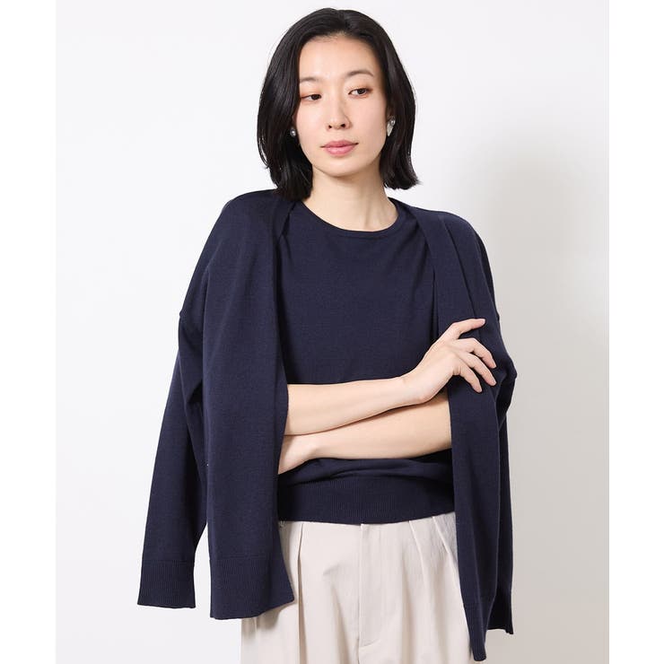 ネイビー(57) | レーヨンナイロンアンサンブル（2点セット） | MICHEL KLEIN