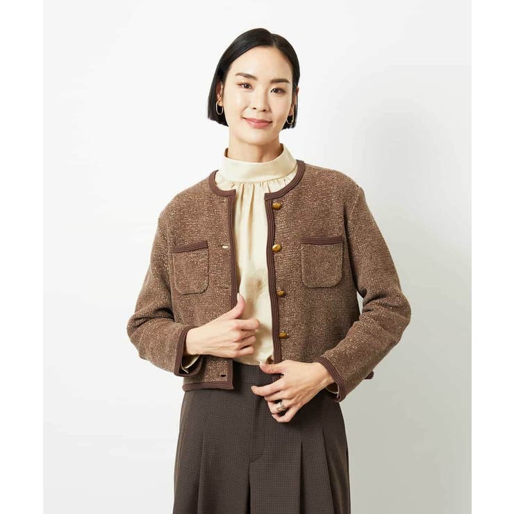 ツィード調モールニットジャケット | MICHEL KLEIN | 詳細画像19 