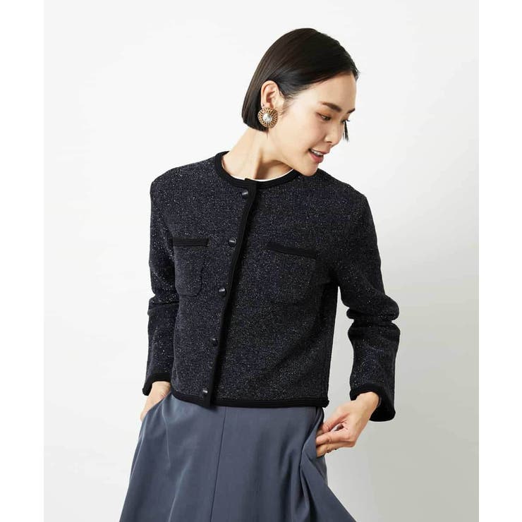 ツィード調モールニットジャケット | MICHEL KLEIN | 詳細画像2 