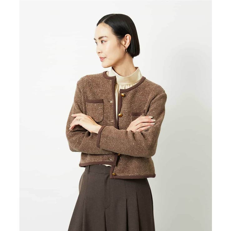 ツィード調モールニットジャケット | MICHEL KLEIN | 詳細画像20 