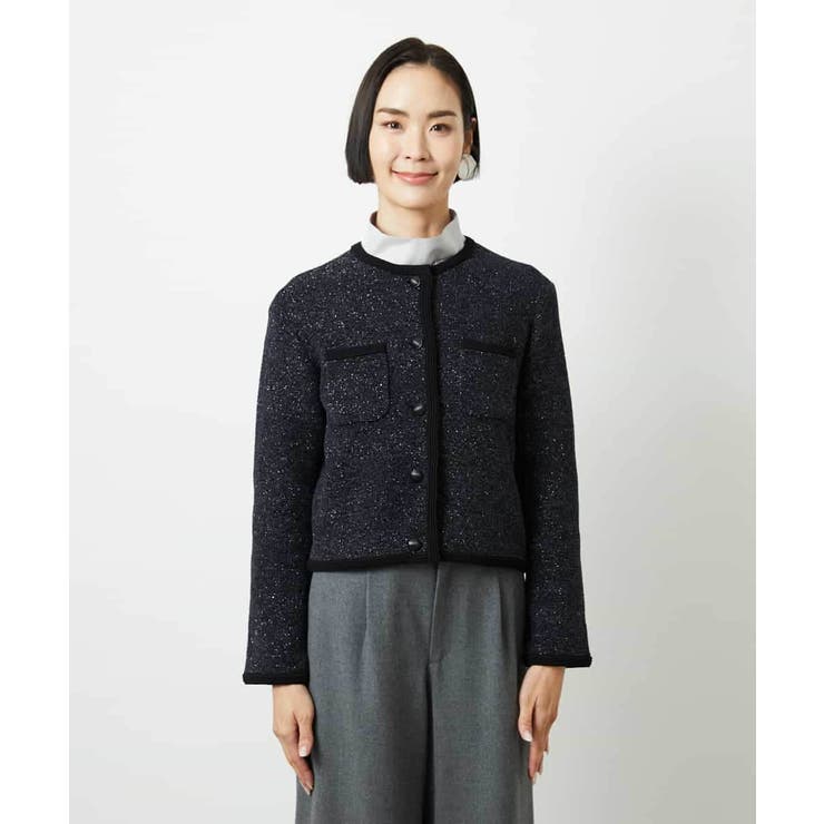 ツィード調モールニットジャケット | MICHEL KLEIN | 詳細画像24 