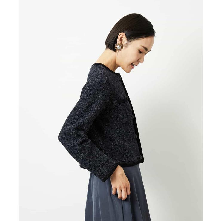 ツィード調モールニットジャケット | MICHEL KLEIN | 詳細画像3 