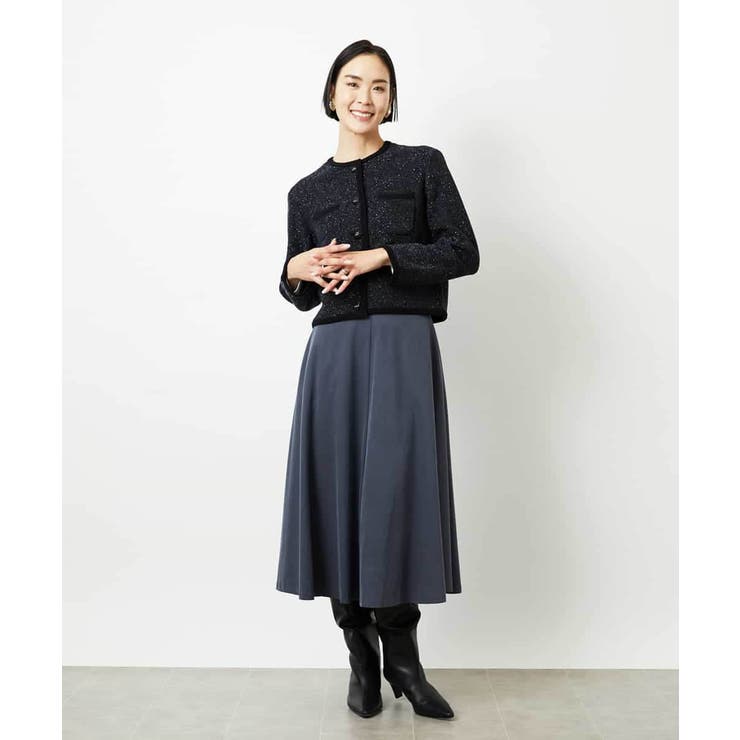 ツィード調モールニットジャケット | MICHEL KLEIN | 詳細画像4 