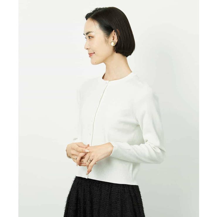 [アンサンブル対応]コンパクトクルーネックカーディガン | MICHEL KLEIN | 詳細画像1 