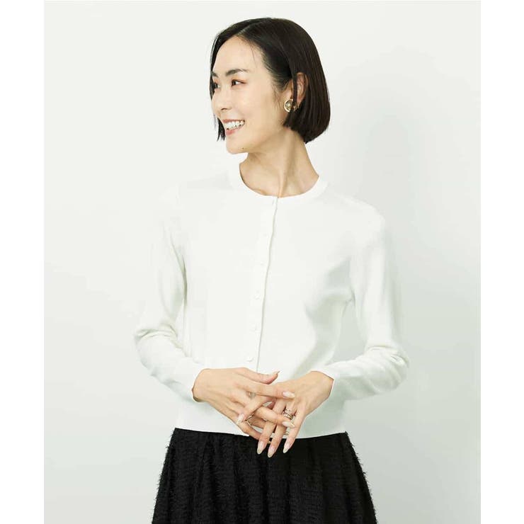 [アンサンブル対応]コンパクトクルーネックカーディガン | MICHEL KLEIN | 詳細画像2 