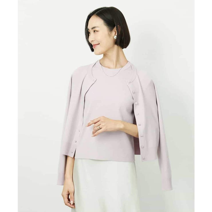 [アンサンブル対応]コンパクトクルーネックカーディガン | MICHEL KLEIN | 詳細画像21 