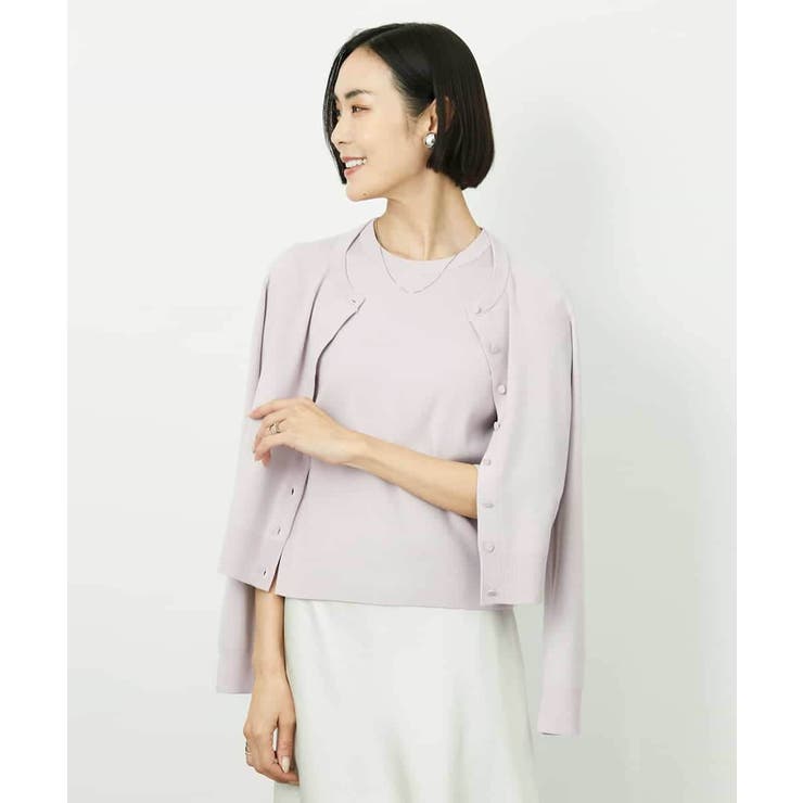 [アンサンブル対応]コンパクトクルーネックカーディガン | MICHEL KLEIN | 詳細画像22 