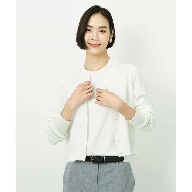 [アンサンブル対応]コンパクトクルーネックカーディガン | MICHEL KLEIN | 詳細画像6 