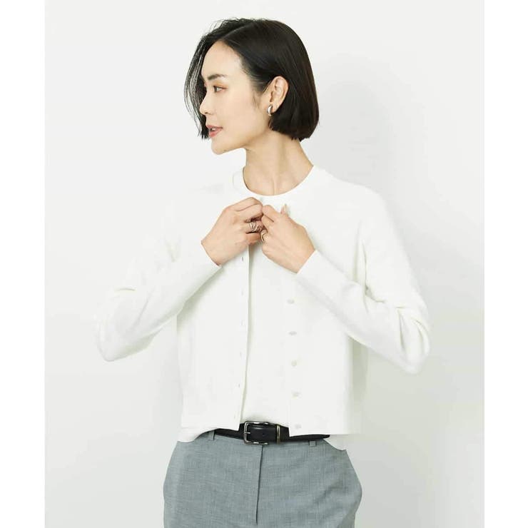 [アンサンブル対応]コンパクトクルーネックカーディガン | MICHEL KLEIN | 詳細画像8 