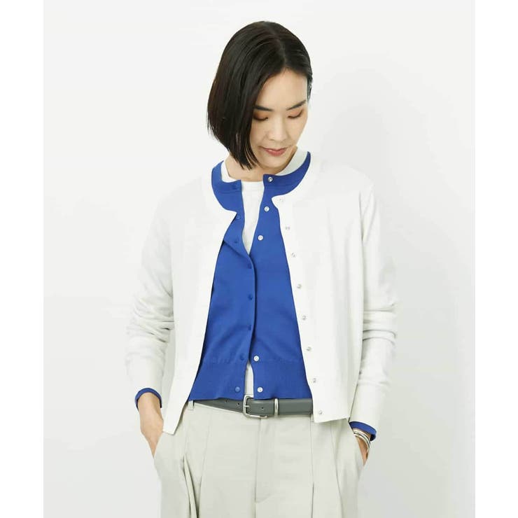 コンパクトクルーネックカーディガン | MICHEL KLEIN | 詳細画像13 