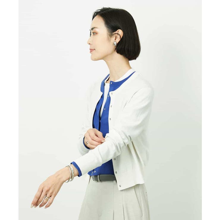 コンパクトクルーネックカーディガン | MICHEL KLEIN | 詳細画像14 