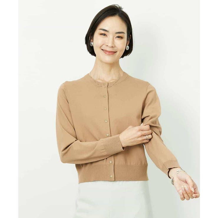 コンパクトクルーネックカーディガン | MICHEL KLEIN | 詳細画像2 