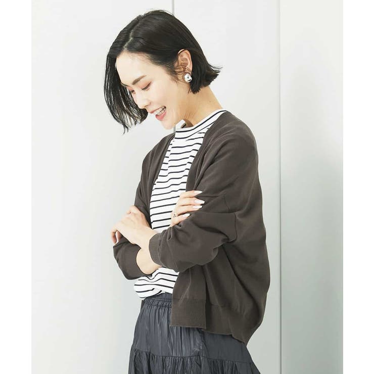 ミッシェルクラン] 小さいサイズ メッシュカーディガン(ホール