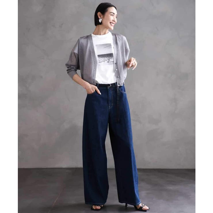 シアーラメVネックカーディガン | MICHEL KLEIN | 詳細画像7 