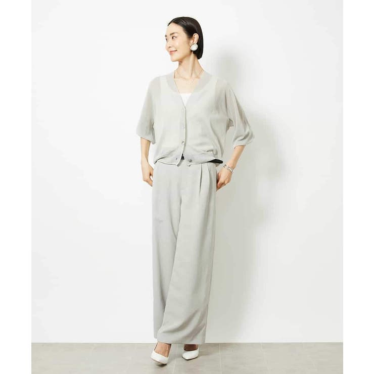 MICHEL  / ミッシェルクラン Vネックシアーカーディガン Vネックシアーカーディガン[品番：ITKW0022139]｜MICHEL KLEIN
