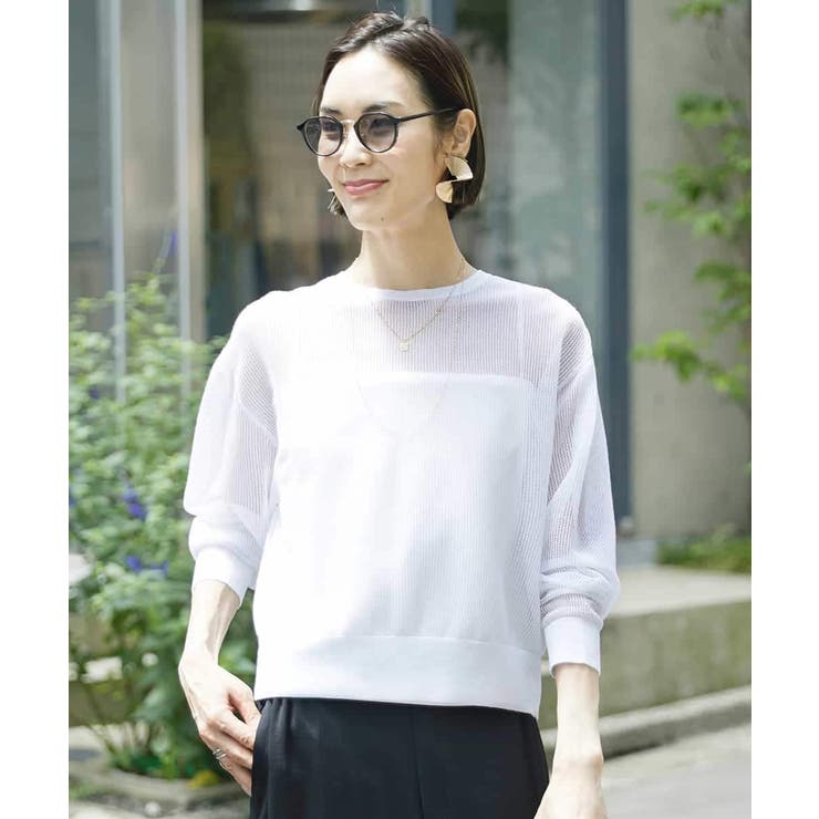 ホワイト(90) | コンパクトシアーニットカーディガン | MICHEL KLEIN