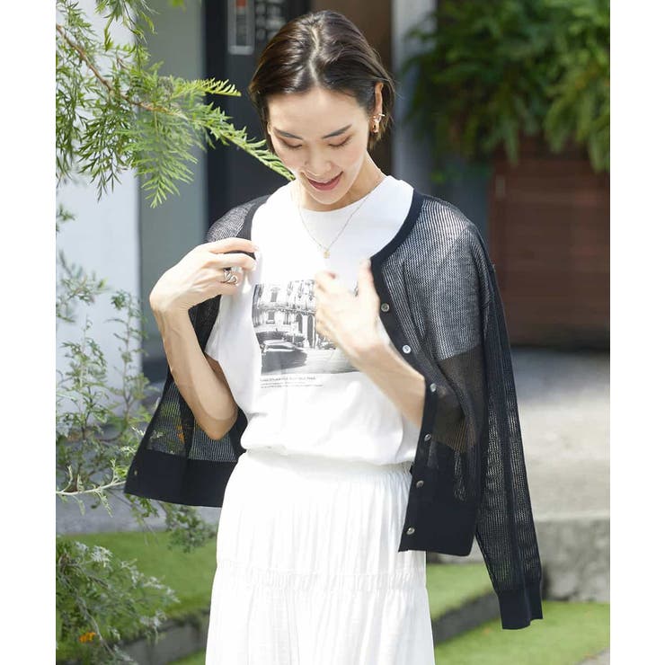 ブラック(94) | コンパクトシアーニットカーディガン | MICHEL KLEIN