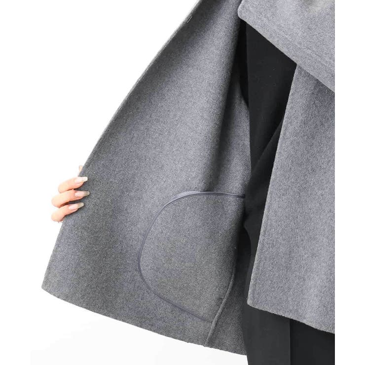 YURI KOBAYASHIコラボ]ストール付きノーカラーコート[品番