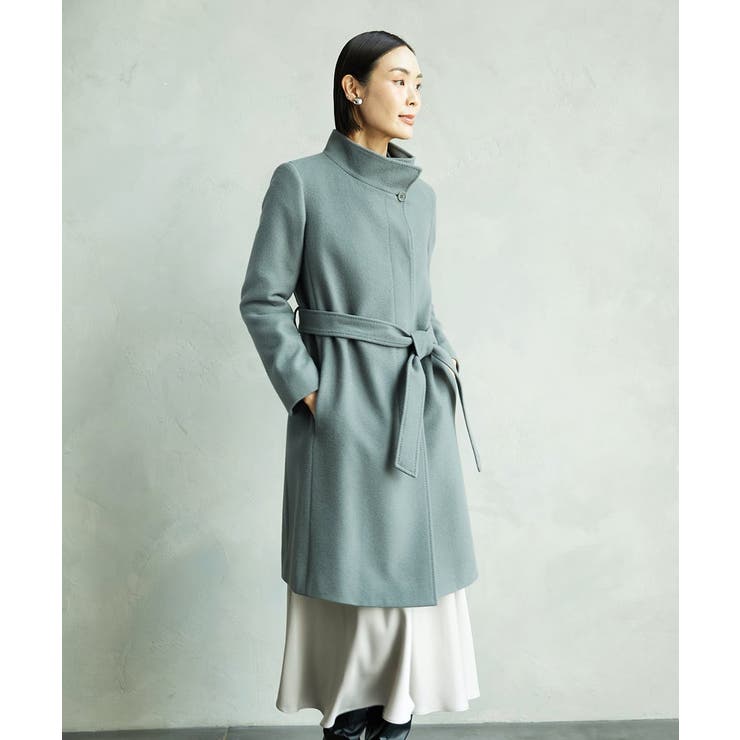 [定番人気]Super100ウールビーバースタンドカラーコート | MICHEL KLEIN | 詳細画像18 