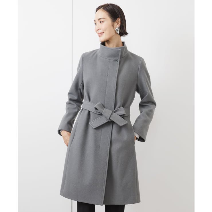 [定番人気]Super100ウールビーバースタンドカラーコート | MICHEL KLEIN | 詳細画像2 