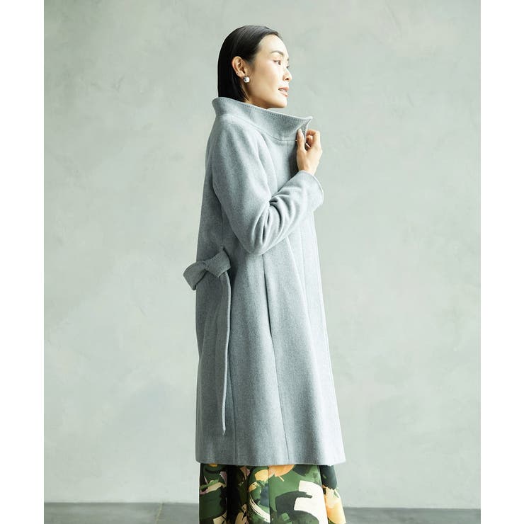 [定番人気]Super100ウールビーバースタンドカラーコート | MICHEL KLEIN | 詳細画像20 