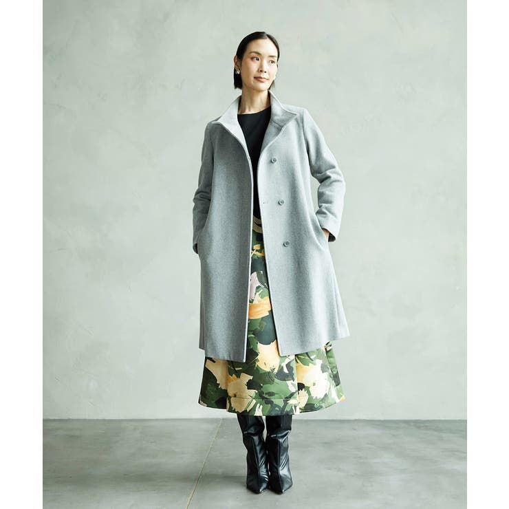 [定番人気]Super100ウールビーバースタンドカラーコート | MICHEL KLEIN | 詳細画像22 