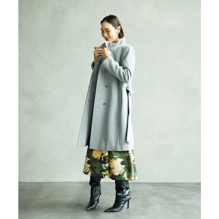 [定番人気]Super100ウールビーバースタンドカラーコート | MICHEL KLEIN | 詳細画像23 