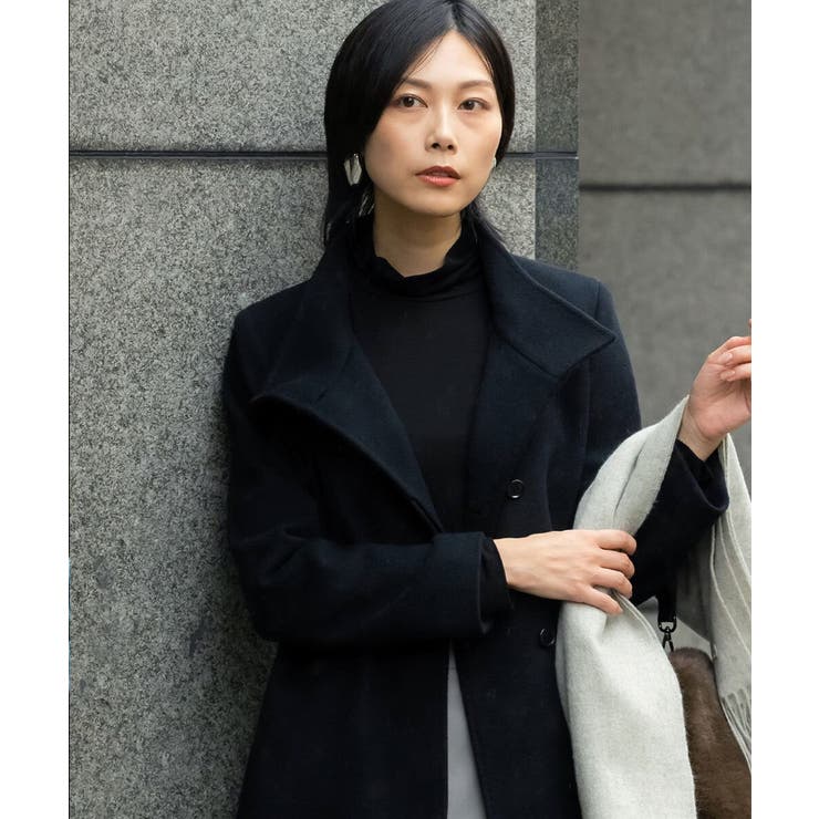 [定番人気]Super100ウールビーバースタンドカラーコート | MICHEL KLEIN | 詳細画像24 
