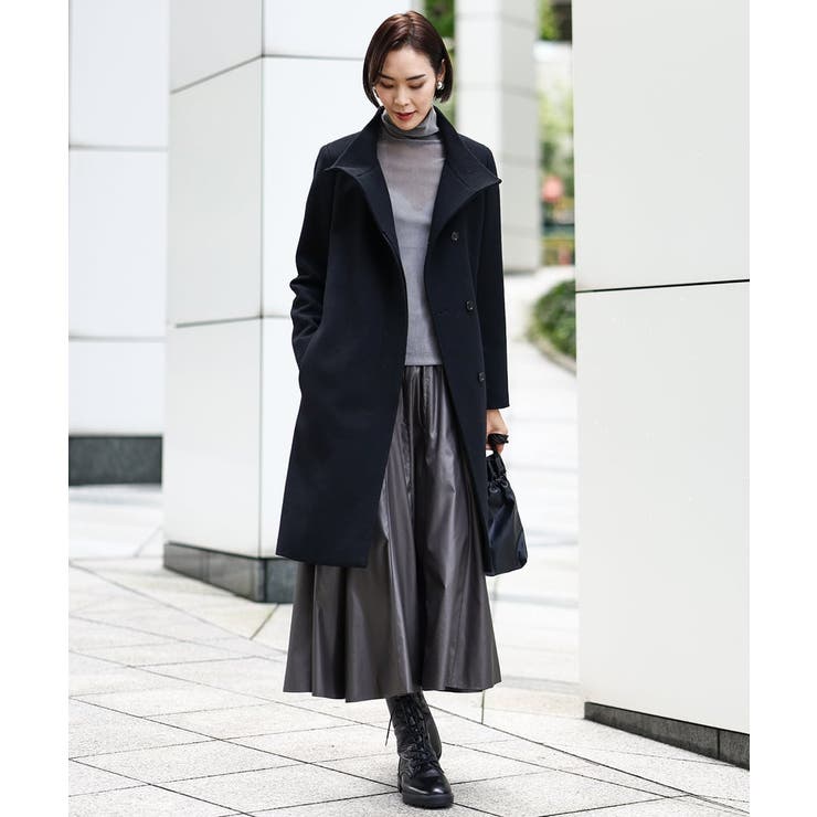 [定番人気]Super100ウールビーバースタンドカラーコート | MICHEL KLEIN | 詳細画像25 