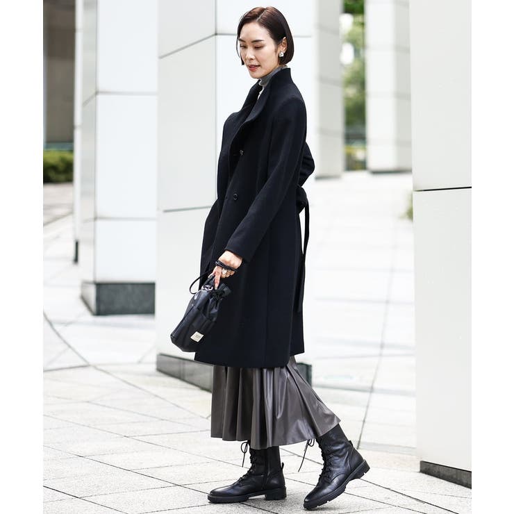 [定番人気]Super100ウールビーバースタンドカラーコート | MICHEL KLEIN | 詳細画像26 