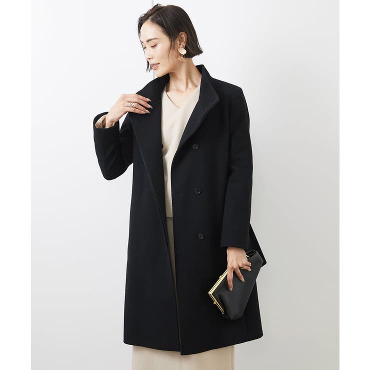 [定番人気]Super100ウールビーバースタンドカラーコート | MICHEL KLEIN | 詳細画像28 