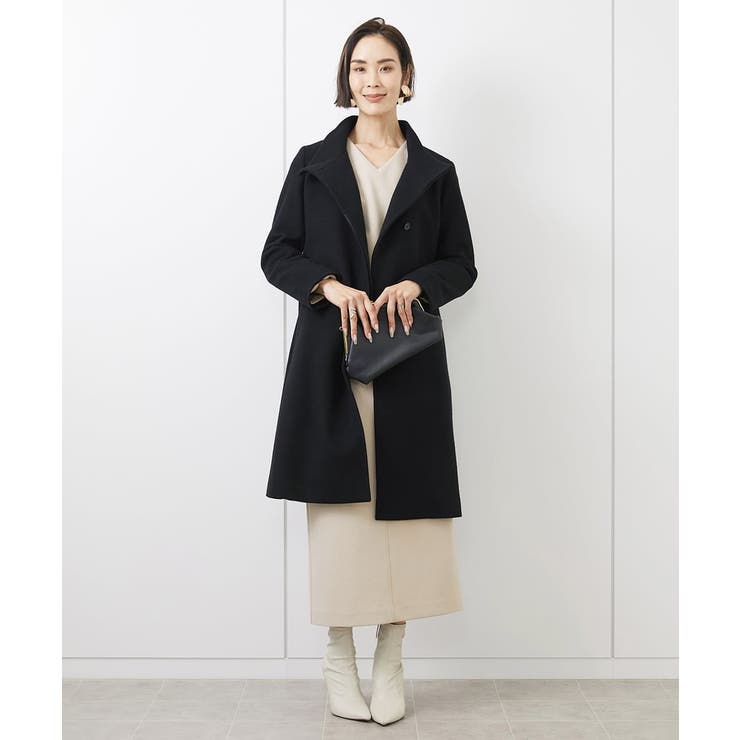 [定番人気]Super100ウールビーバースタンドカラーコート | MICHEL KLEIN | 詳細画像30 