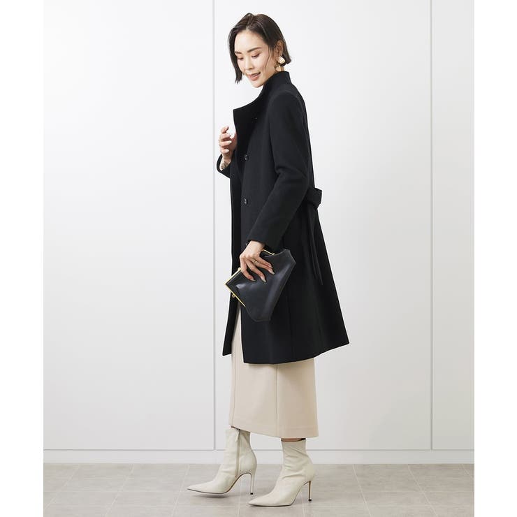 [定番人気]Super100ウールビーバースタンドカラーコート | MICHEL KLEIN | 詳細画像31 