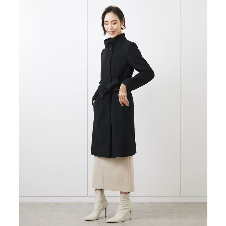 [定番人気]Super100ウールビーバースタンドカラーコート | MICHEL KLEIN | 詳細画像35 