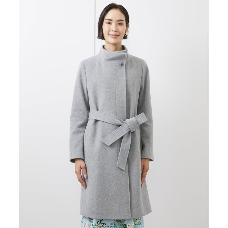 [定番人気]Super100ウールビーバースタンドカラーコート | MICHEL KLEIN | 詳細画像36 