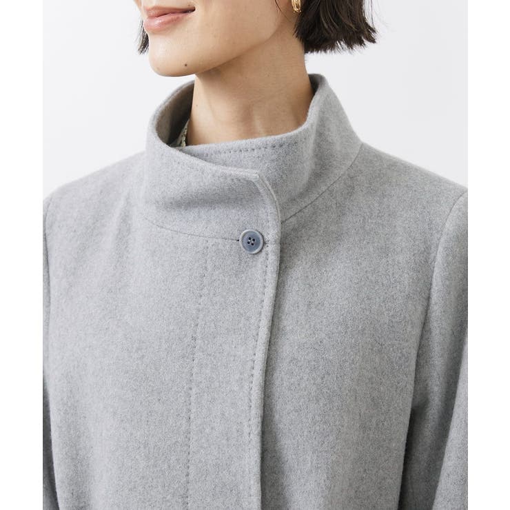 [定番人気]Super100ウールビーバースタンドカラーコート | MICHEL KLEIN | 詳細画像39 