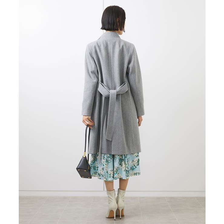 [定番人気]Super100ウールビーバースタンドカラーコート | MICHEL KLEIN | 詳細画像6 