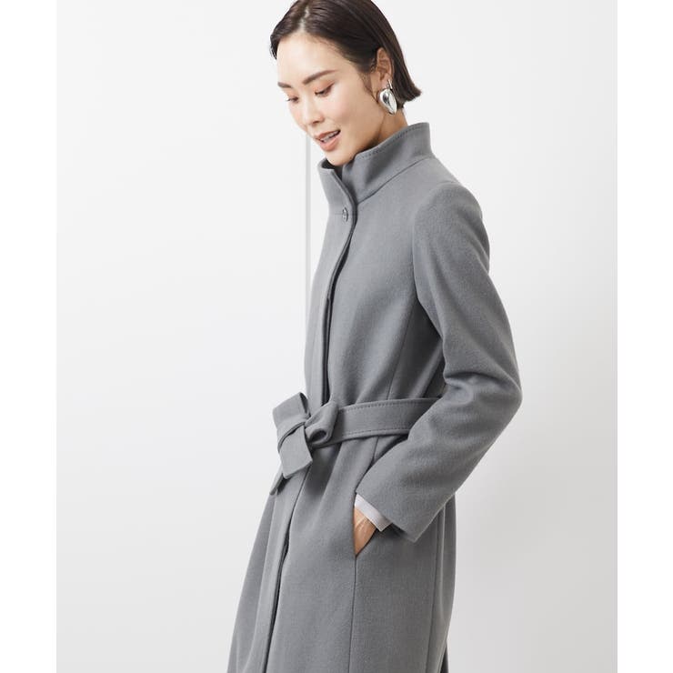 [定番人気]Super100ウールビーバースタンドカラーコート | MICHEL KLEIN | 詳細画像7 