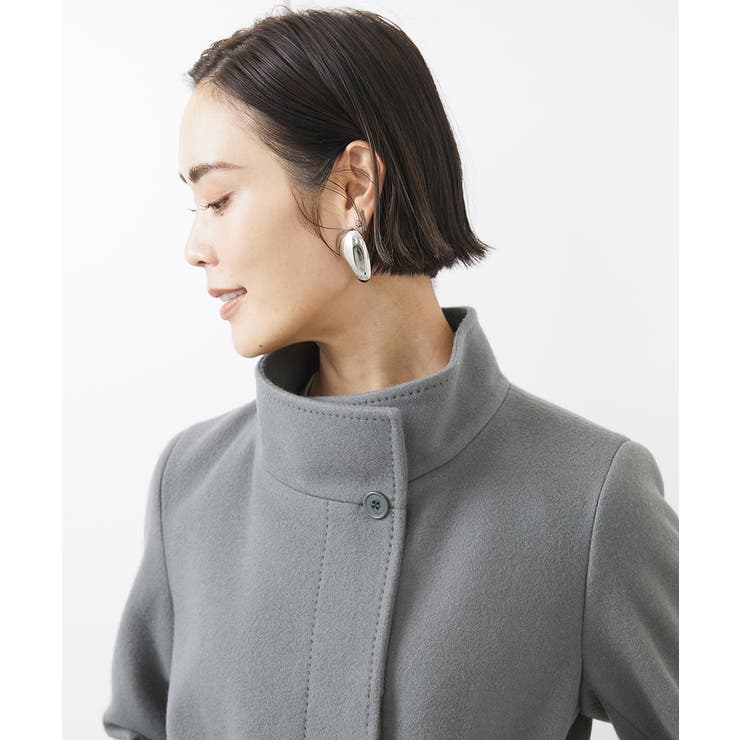 [定番人気]Super100ウールビーバースタンドカラーコート | MICHEL KLEIN | 詳細画像8 