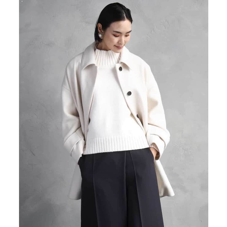 Super100ウールステンカラーコート | MICHEL KLEIN | 詳細画像31 