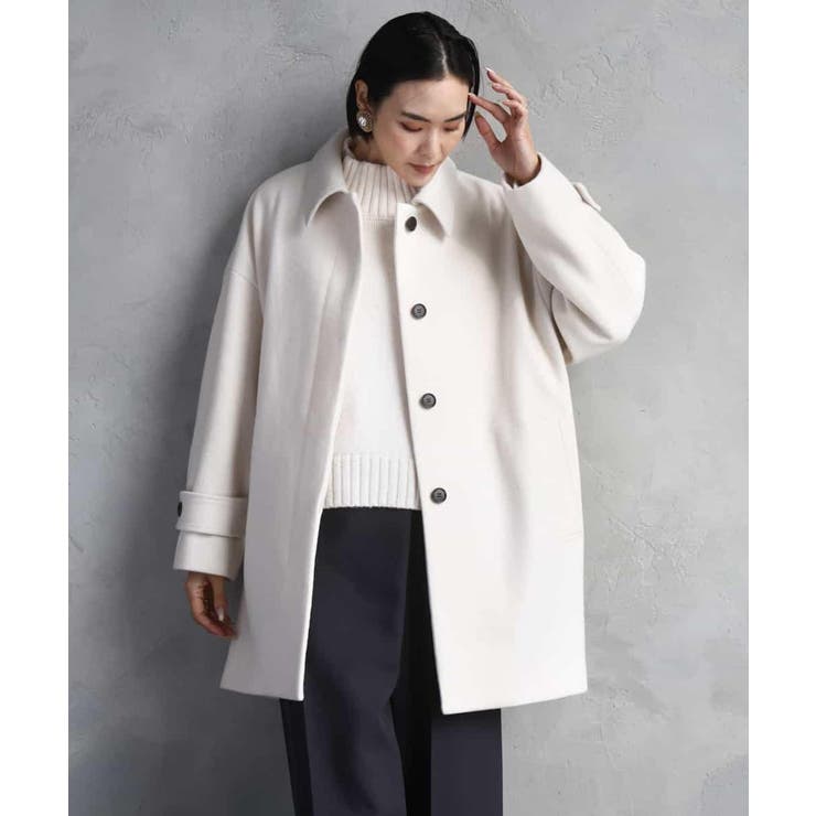 Super100ウールステンカラーコート | MICHEL KLEIN | 詳細画像32 