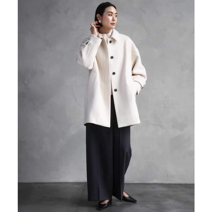 Super100ウールステンカラーコート | MICHEL KLEIN | 詳細画像33 