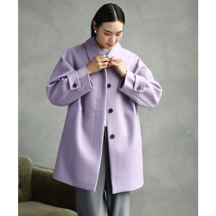 Super100ウールステンカラーコート | MICHEL KLEIN | 詳細画像42 