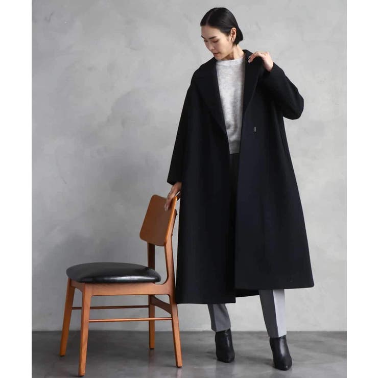 Super100ウールロングチェスターコート | MICHEL KLEIN | 詳細画像4 