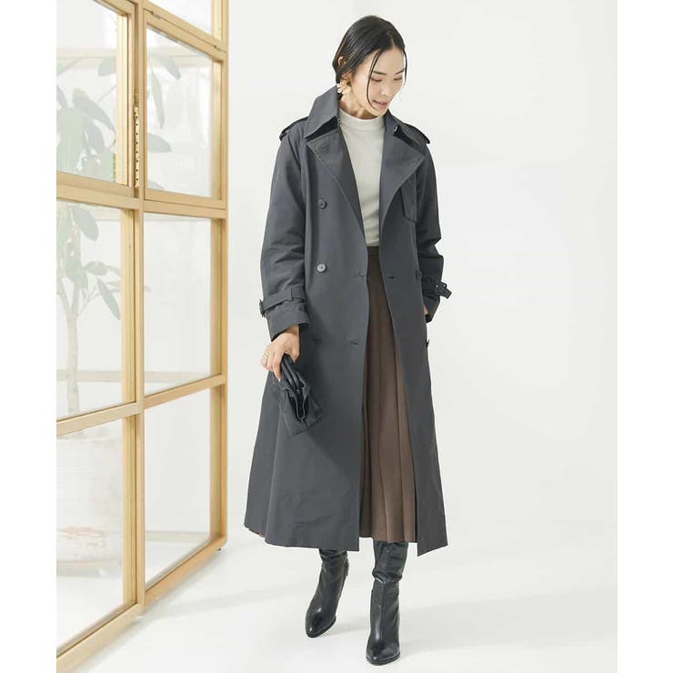 極美品　JnylonStudios × 敦煌　トレンチコート　　ドッキング ロングトレンチコート[品番：ITKW0019165]｜MICHEL KLEIN（ミッシェル