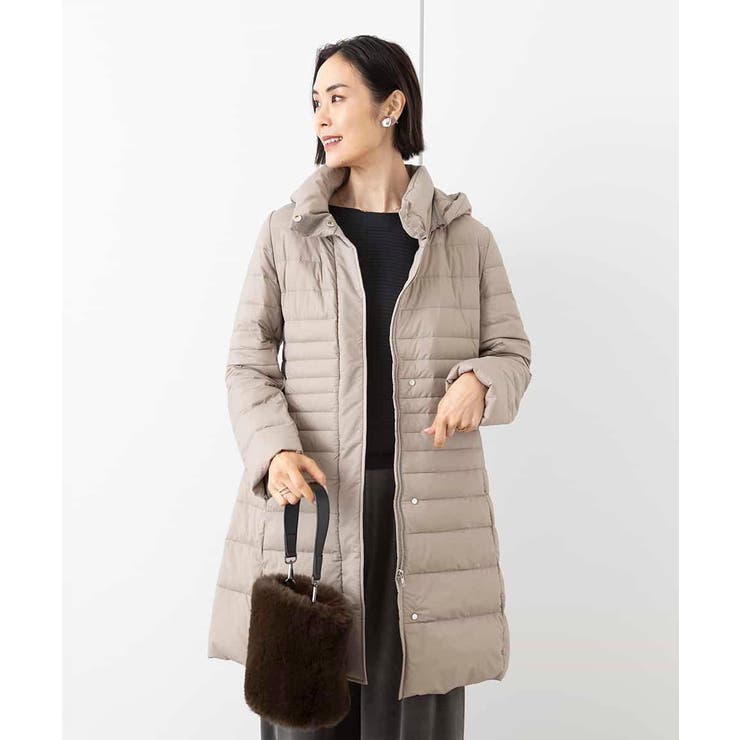 モカ | [定番人気]2WAYストレッチダウンミドルコート | MICHEL KLEIN