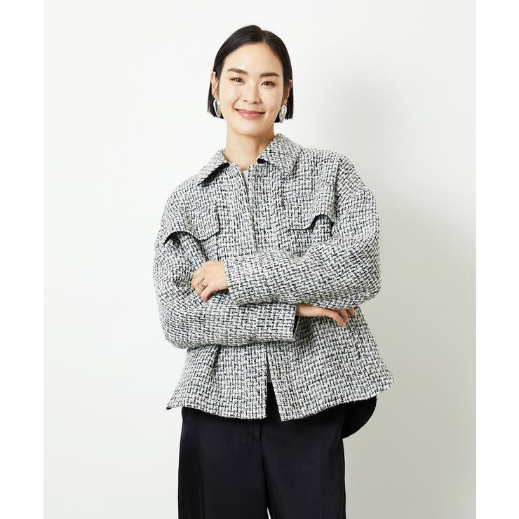 ファンシーツイードCPOジャケット | MICHEL KLEIN | 詳細画像18 